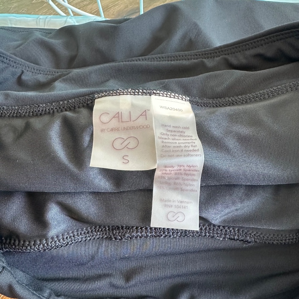 CALIA by Carrie Underwood Black Swim Skirt with Drawstring Detail - Picture 5 of 5